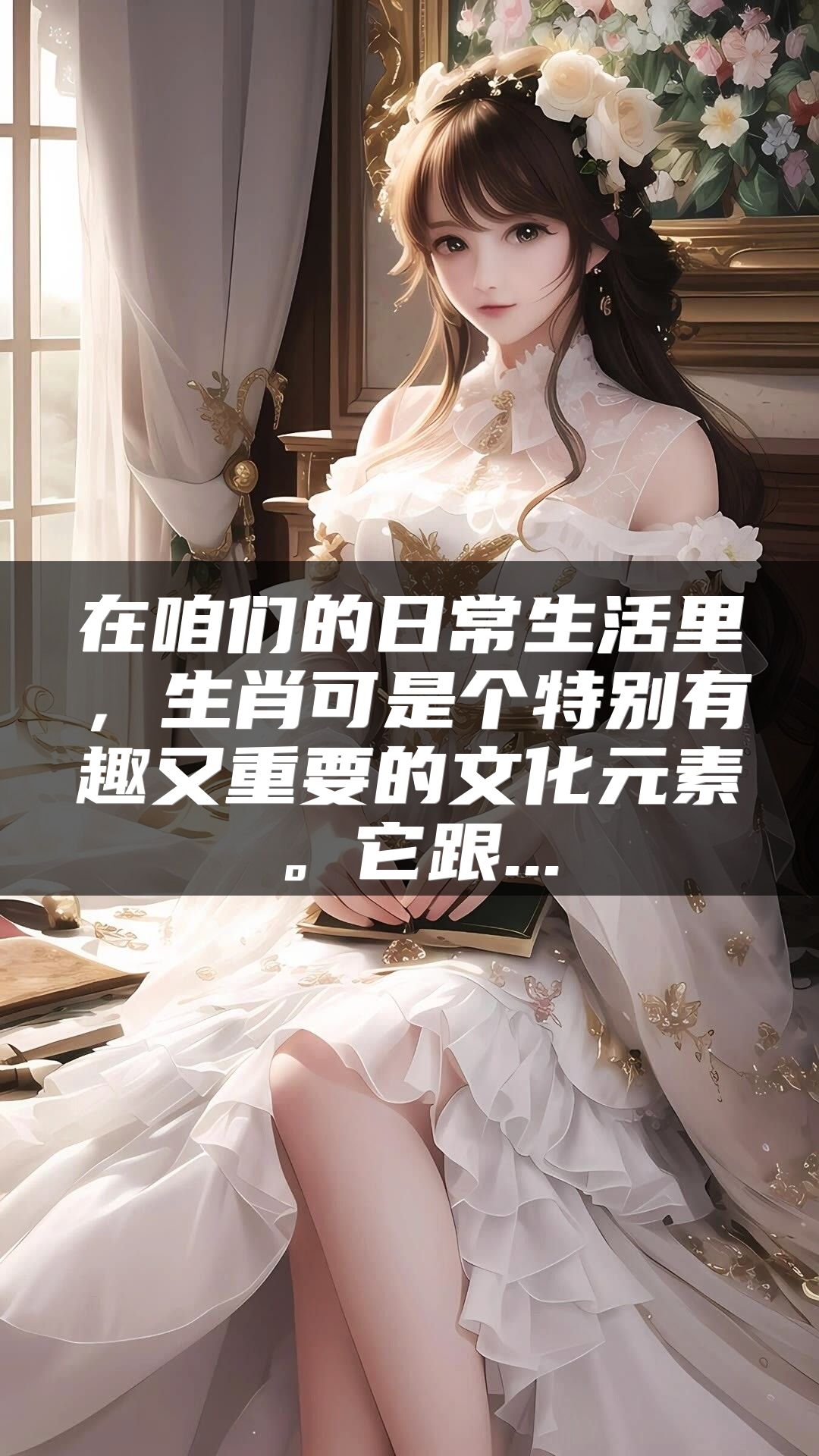 在咱们的日常生活里，生肖可是个特别有趣又重要的文化元素。它跟...
