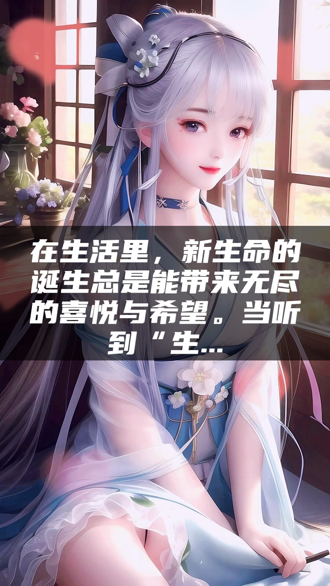 在生活里，新生命的诞生总是能带来无尽的喜悦与希望。当听到“生...