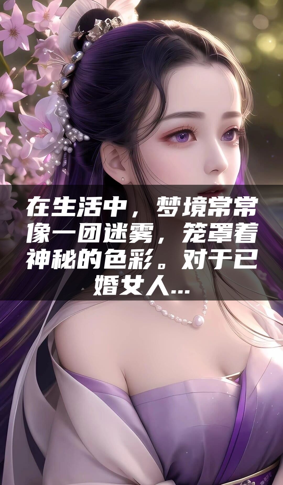 在生活中，梦境常常像一团迷雾，笼罩着神秘的色彩。对于已婚女人...