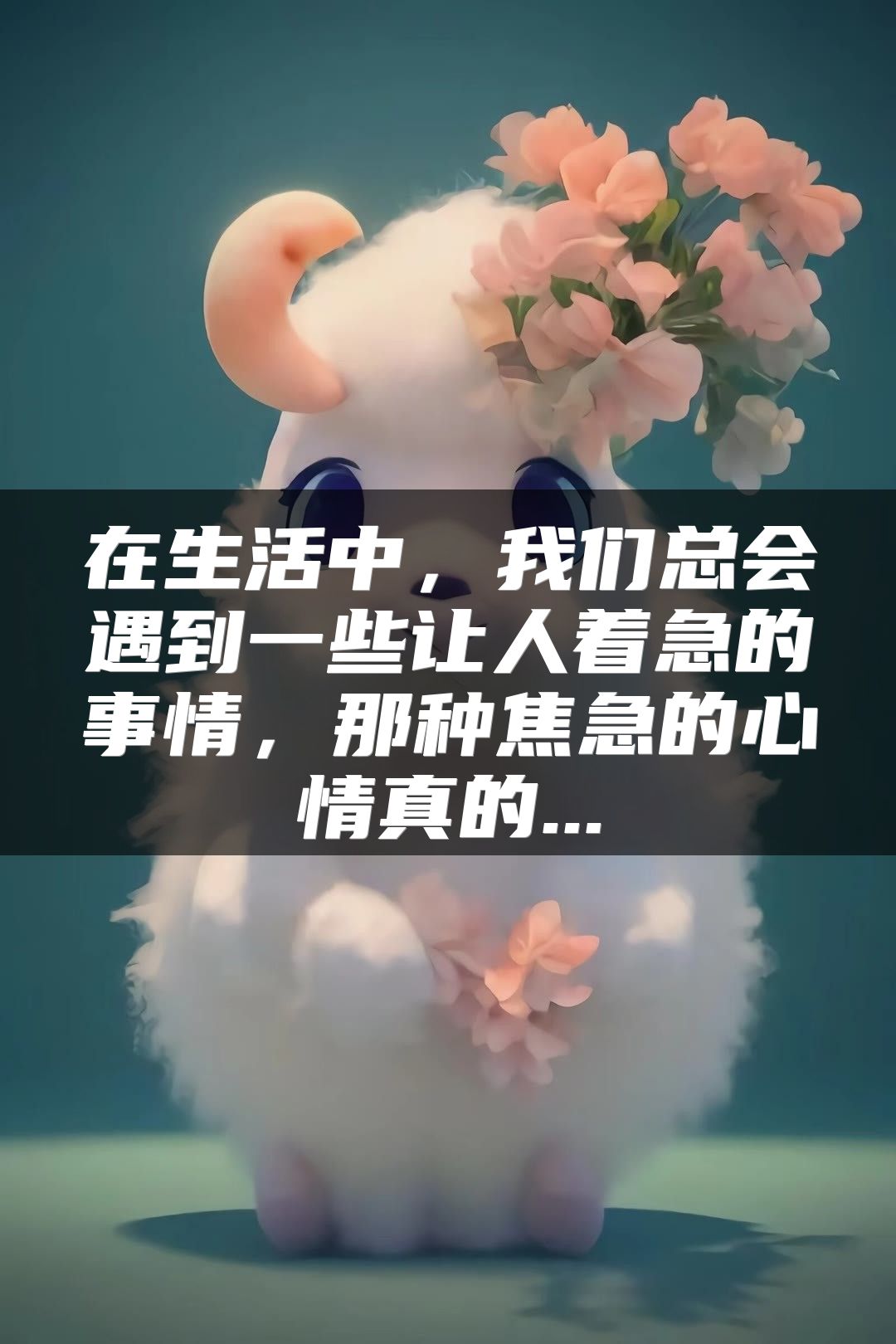 在生活中，我们总会遇到一些让人着急的事情，那种焦急的心情真的...