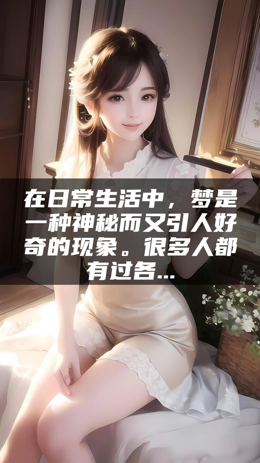 在日常生活中，梦是一种神秘而又引人好奇的现象。很多人都有过各...