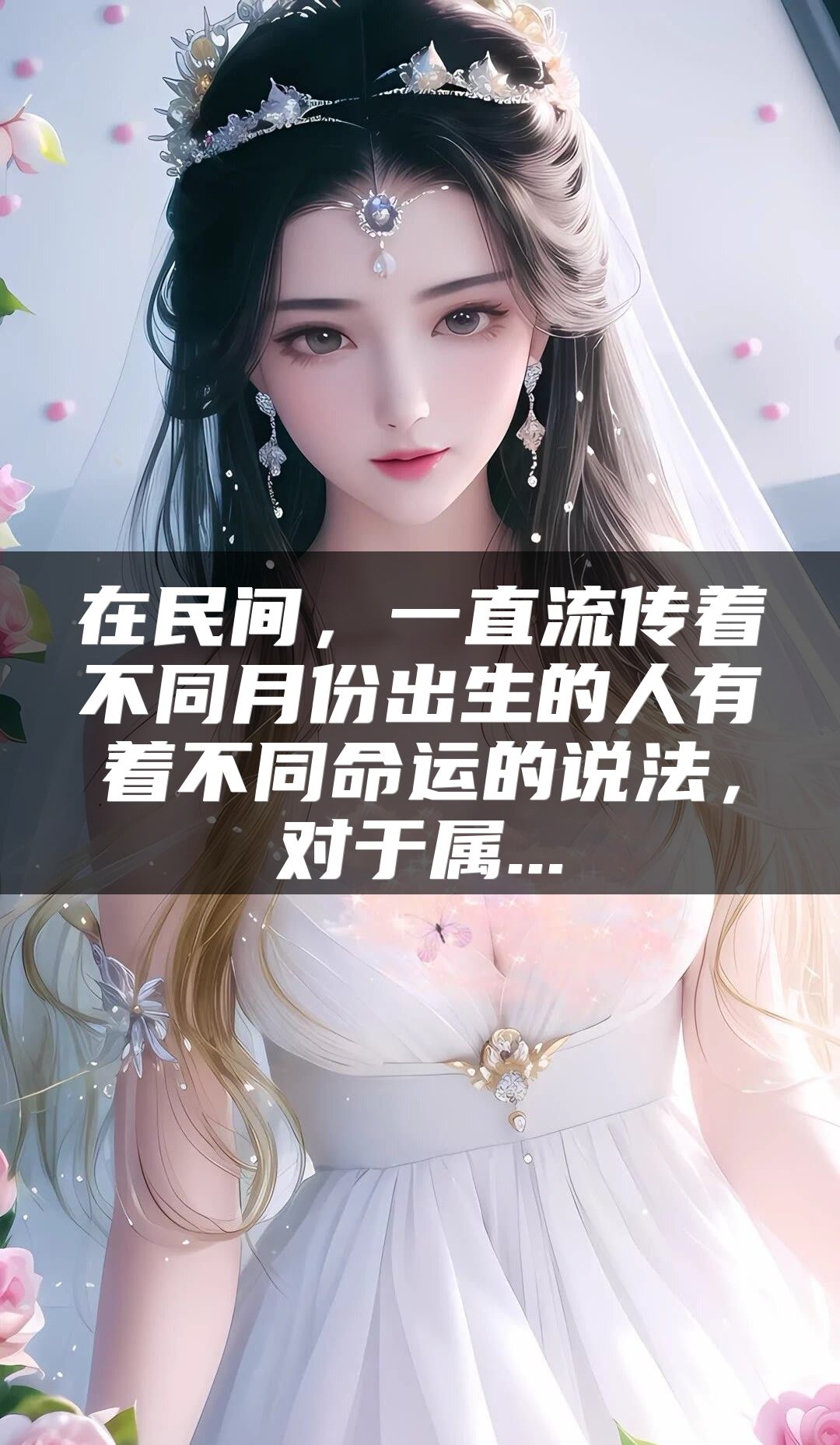 在民间，一直流传着不同月份出生的人有着不同命运的说法，对于属...