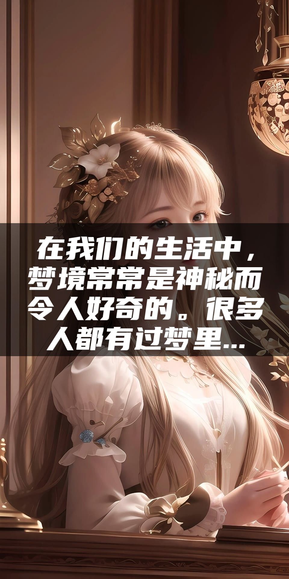 在我们的生活中，梦境常常是神秘而令人好奇的。很多人都有过梦里...