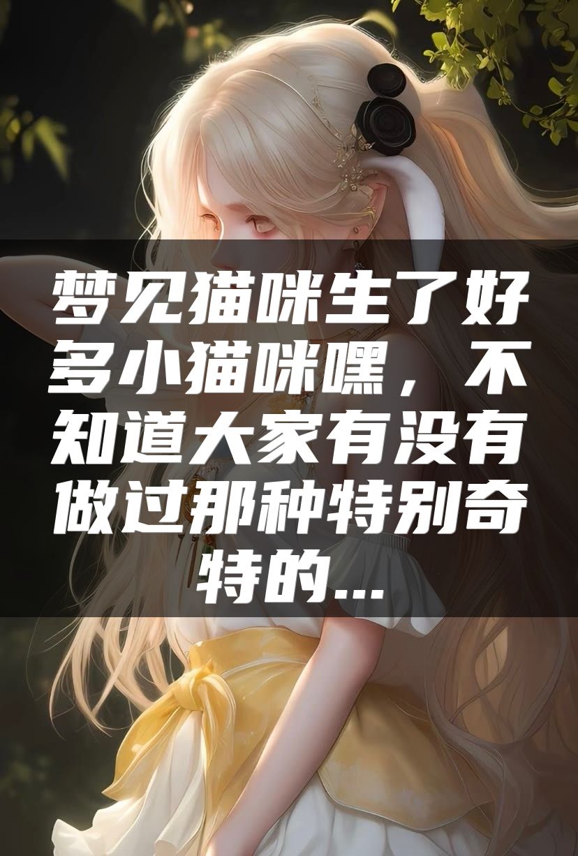 梦见猫咪生了好多小猫咪嘿，不知道大家有没有做过那种特别奇特的...