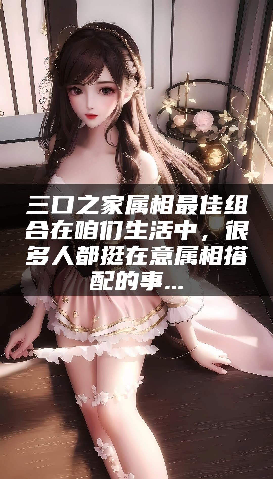三口之家属相最佳组合在咱们生活中，很多人都挺在意属相搭配的事...