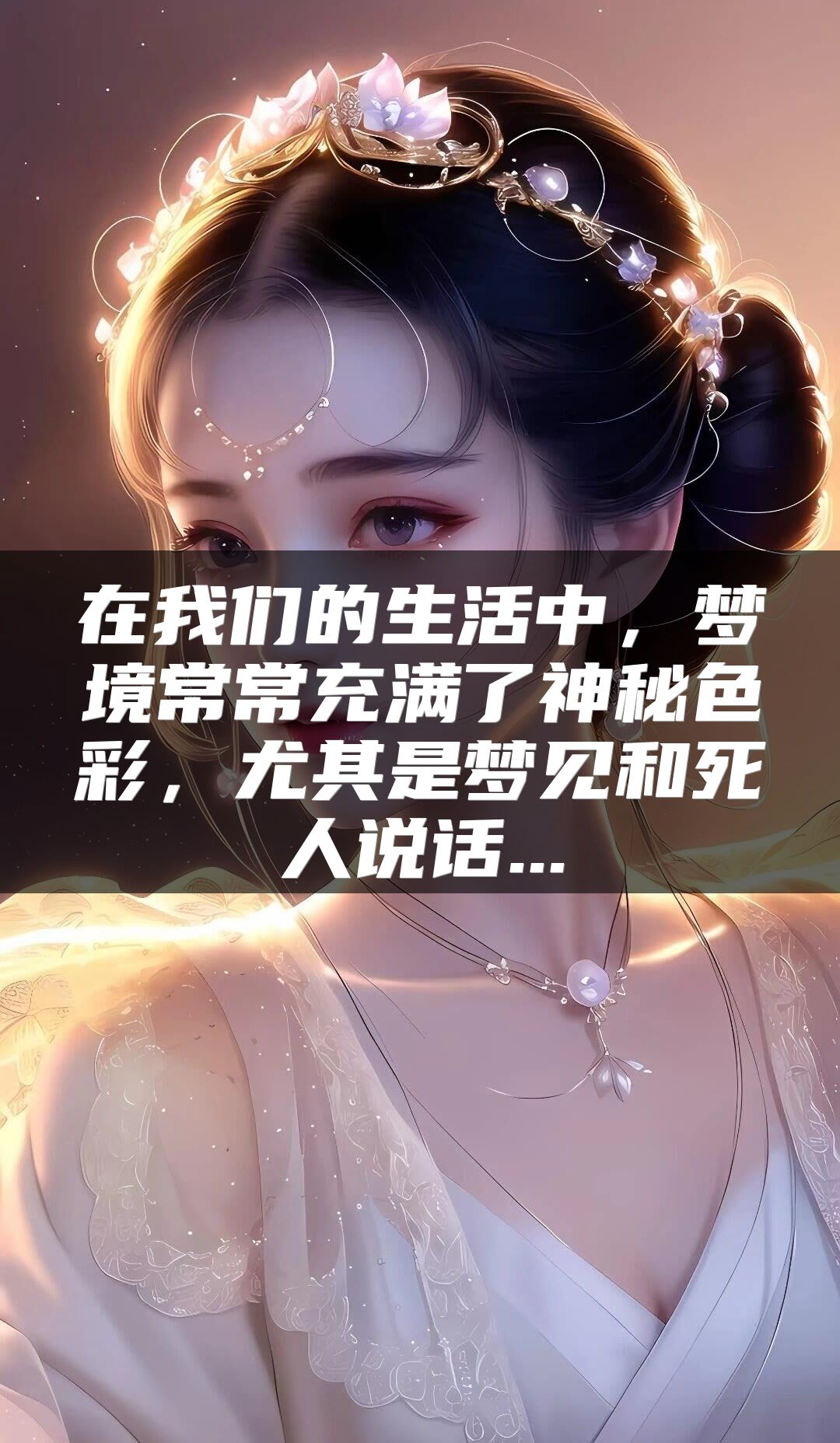 在我们的生活中，梦境常常充满了神秘色彩，尤其是梦见和死人说话...