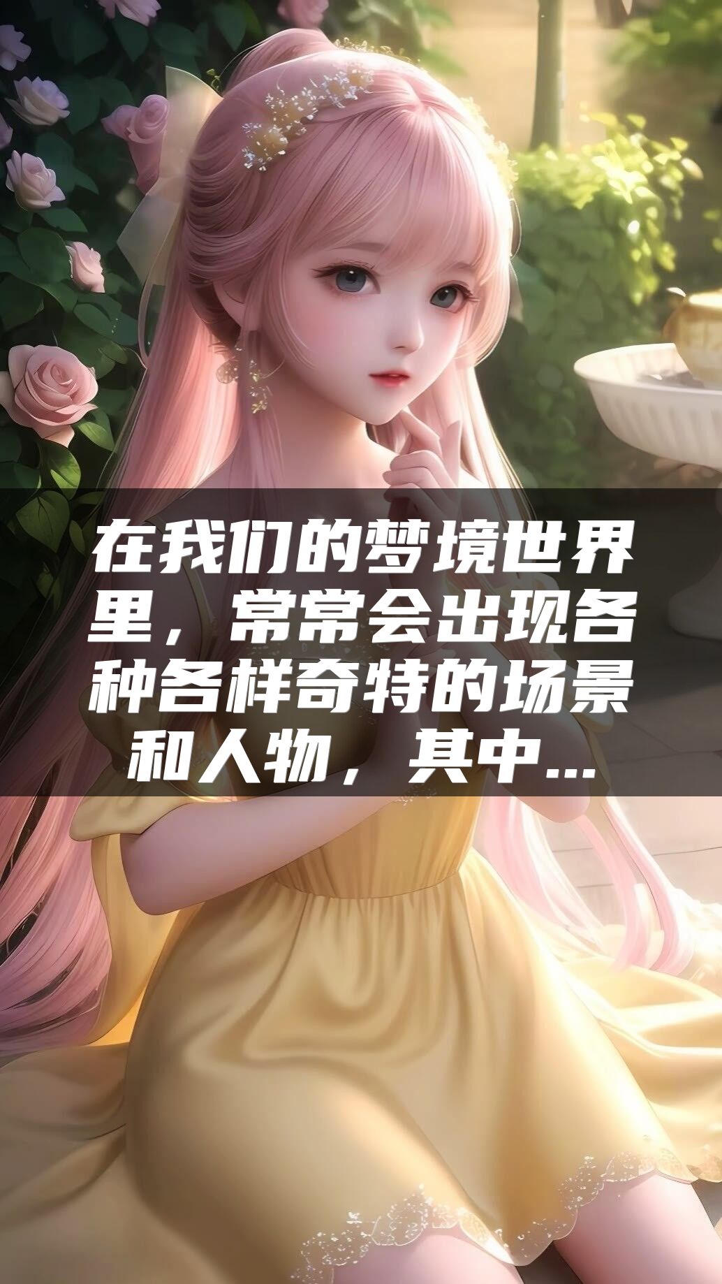 在我们的梦境世界里，常常会出现各种各样奇特的场景和人物，其中...