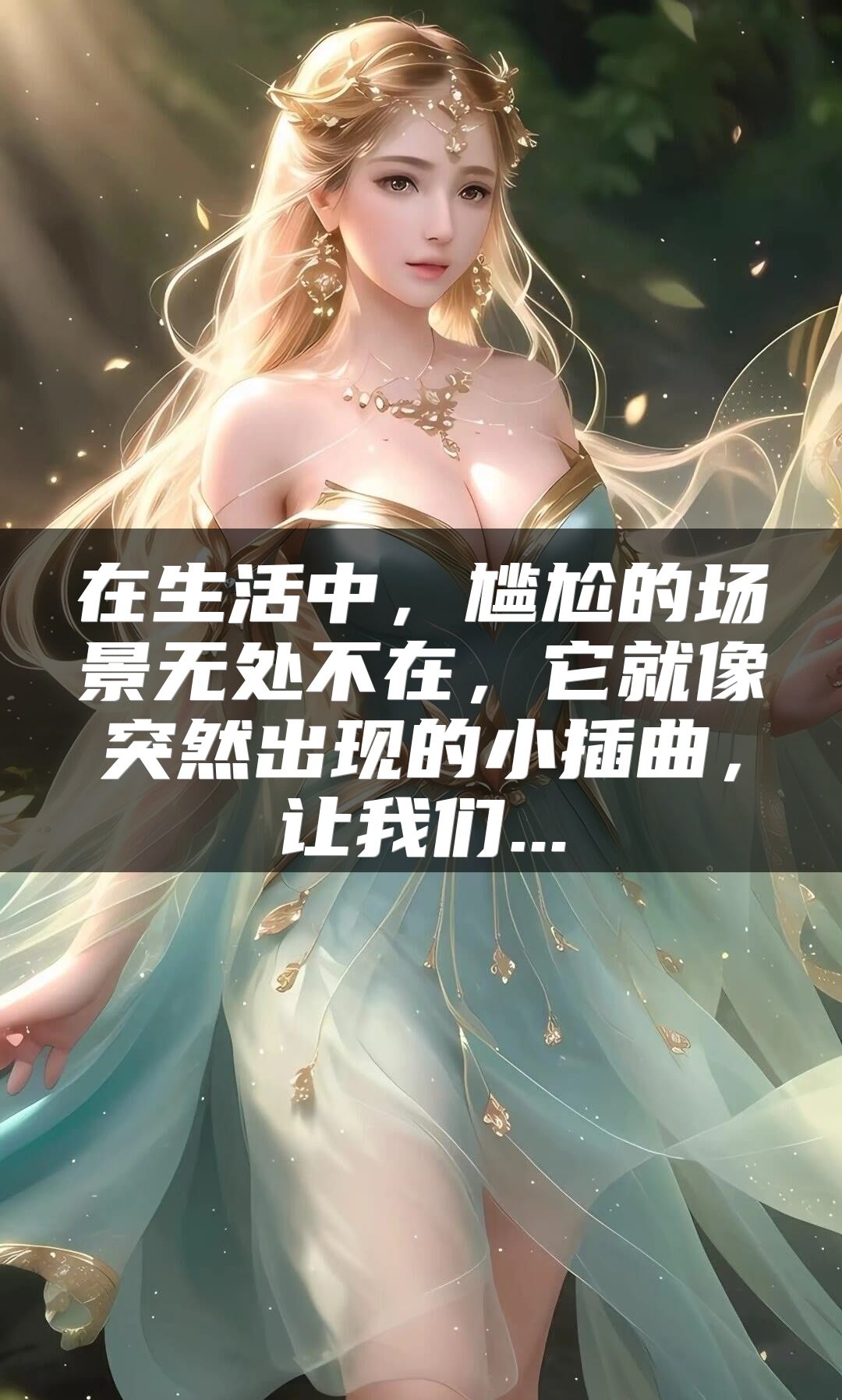 在生活中，尴尬的场景无处不在，它就像突然出现的小插曲，让我们...