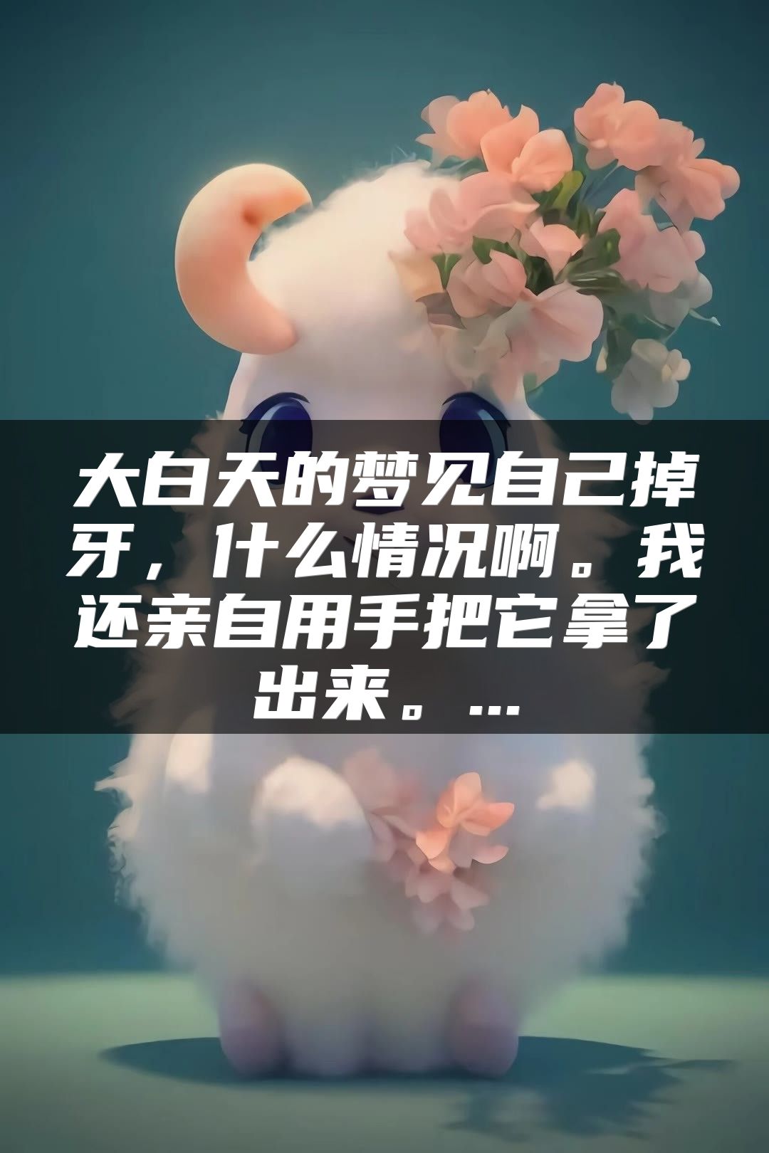 大白天的梦见自己掉牙，什么情况啊。我还亲自用手把它拿了出来。...