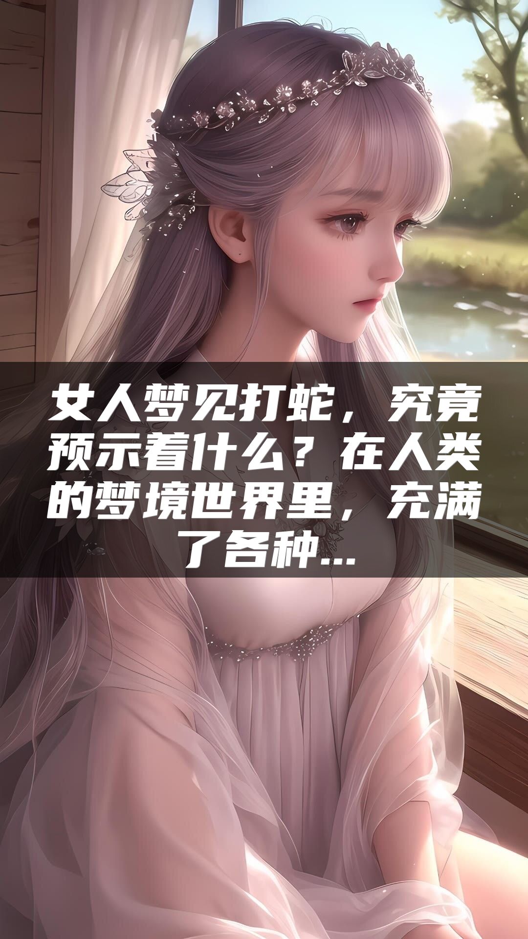女人梦见打蛇，究竟预示着什么？在人类的梦境世界里，充满了各种...