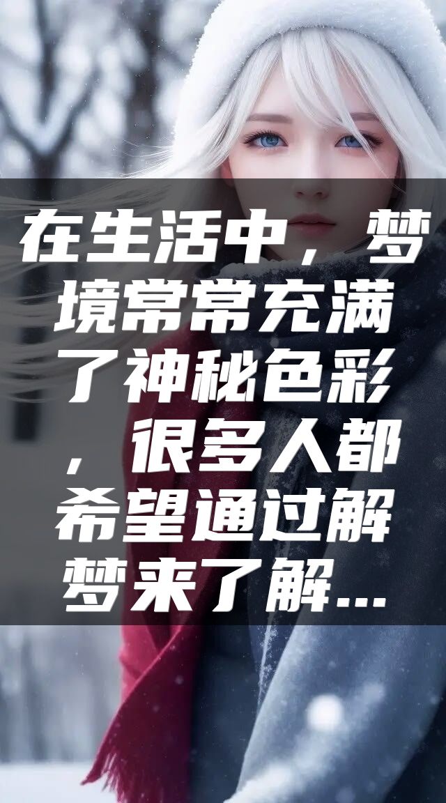 在生活中，梦境常常充满了神秘色彩，很多人都希望通过解梦来了解...