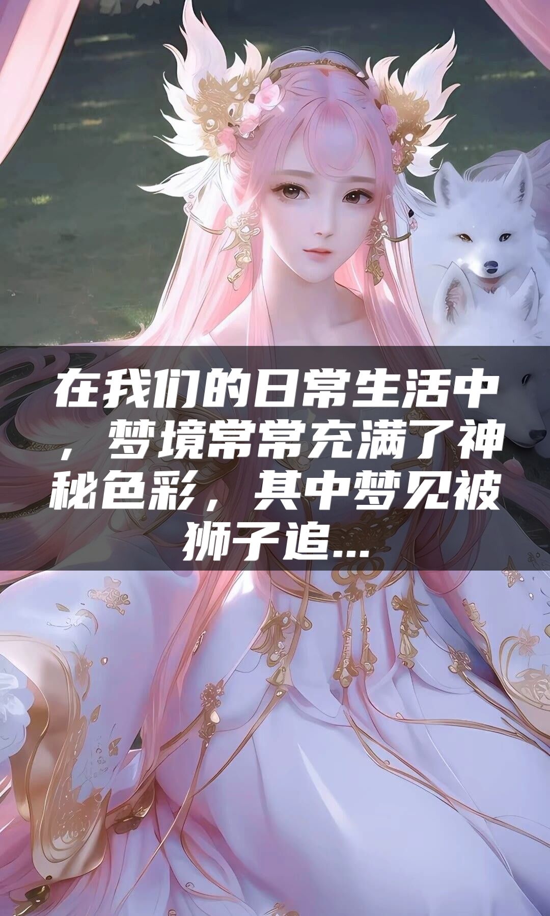 在我们的日常生活中，梦境常常充满了神秘色彩，其中梦见被狮子追...