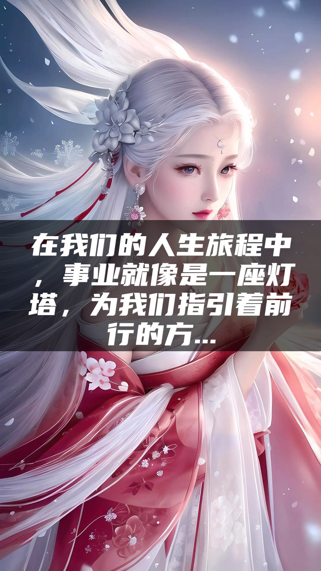 在我们的人生旅程中，事业就像是一座灯塔，为我们指引着前行的方...