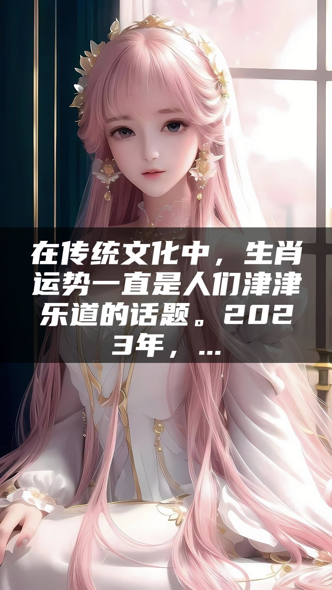 在传统文化中，生肖运势一直是人们津津乐道的话题。2023年，...