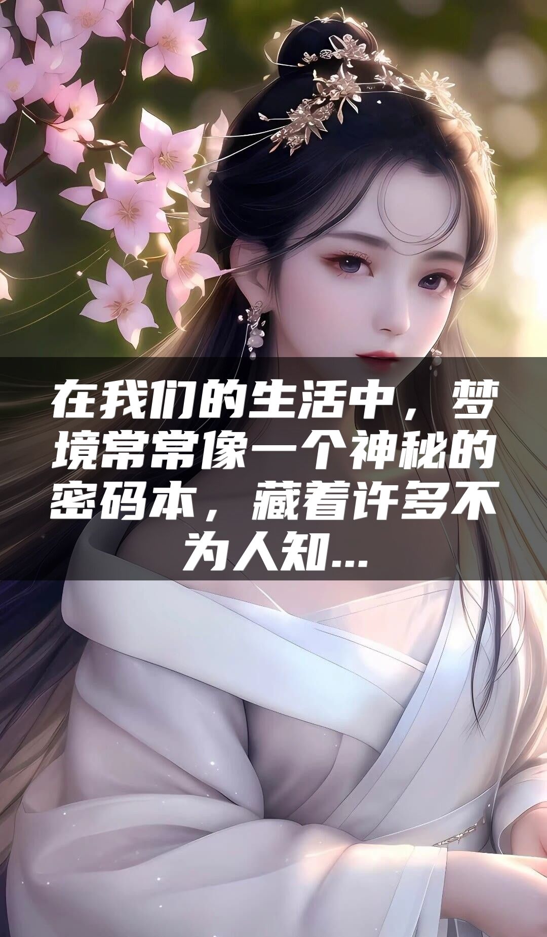 在我们的生活中，梦境常常像一个神秘的密码本，藏着许多不为人知...