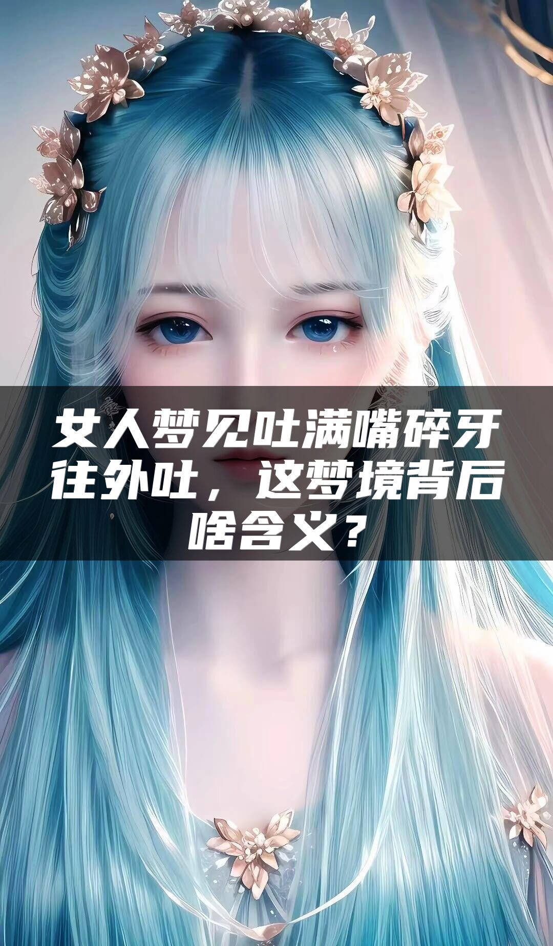 女人梦见吐满嘴碎牙往外吐，这梦境背后啥含义？