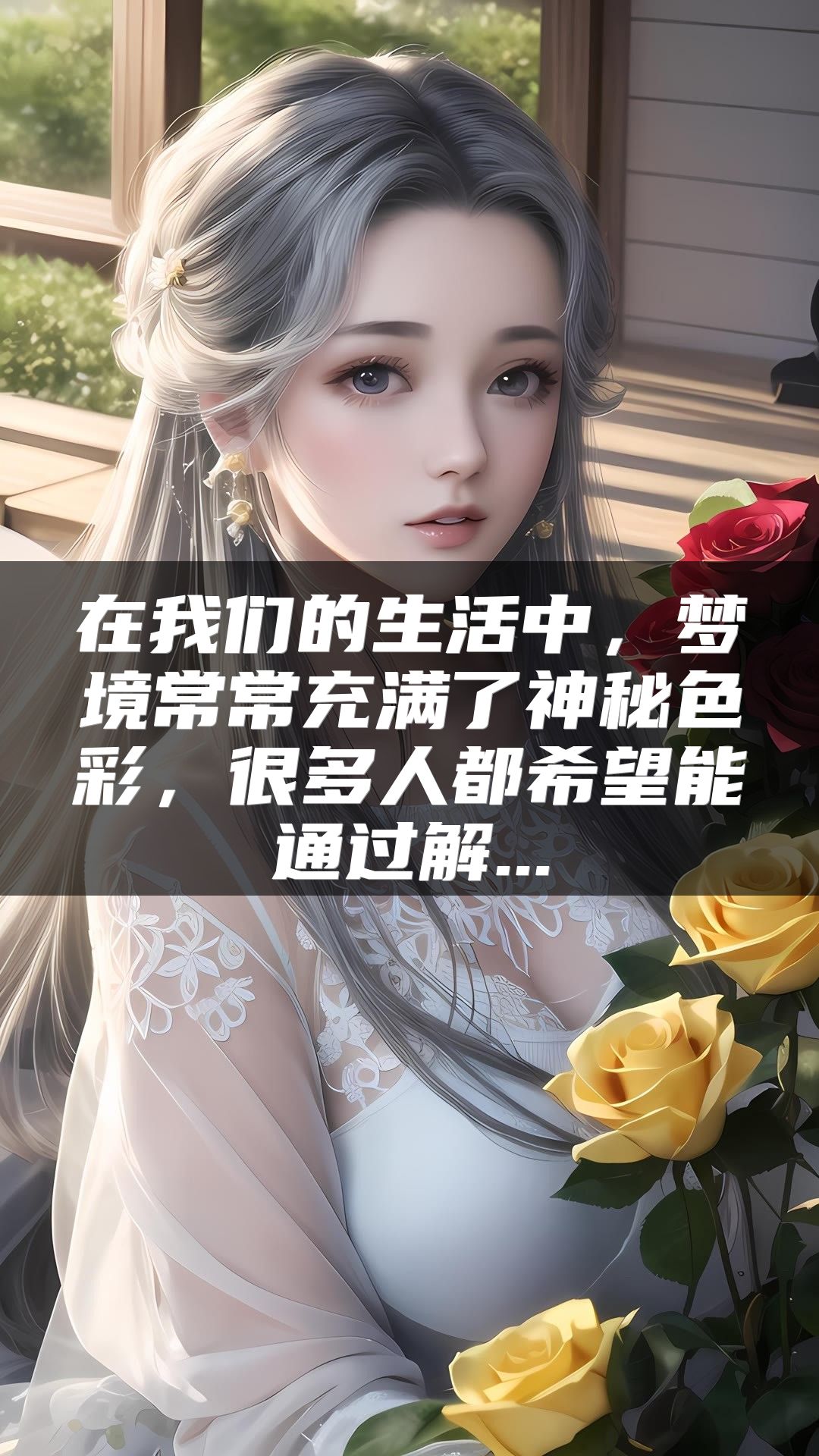 在我们的生活中，梦境常常充满了神秘色彩，很多人都希望能通过解...