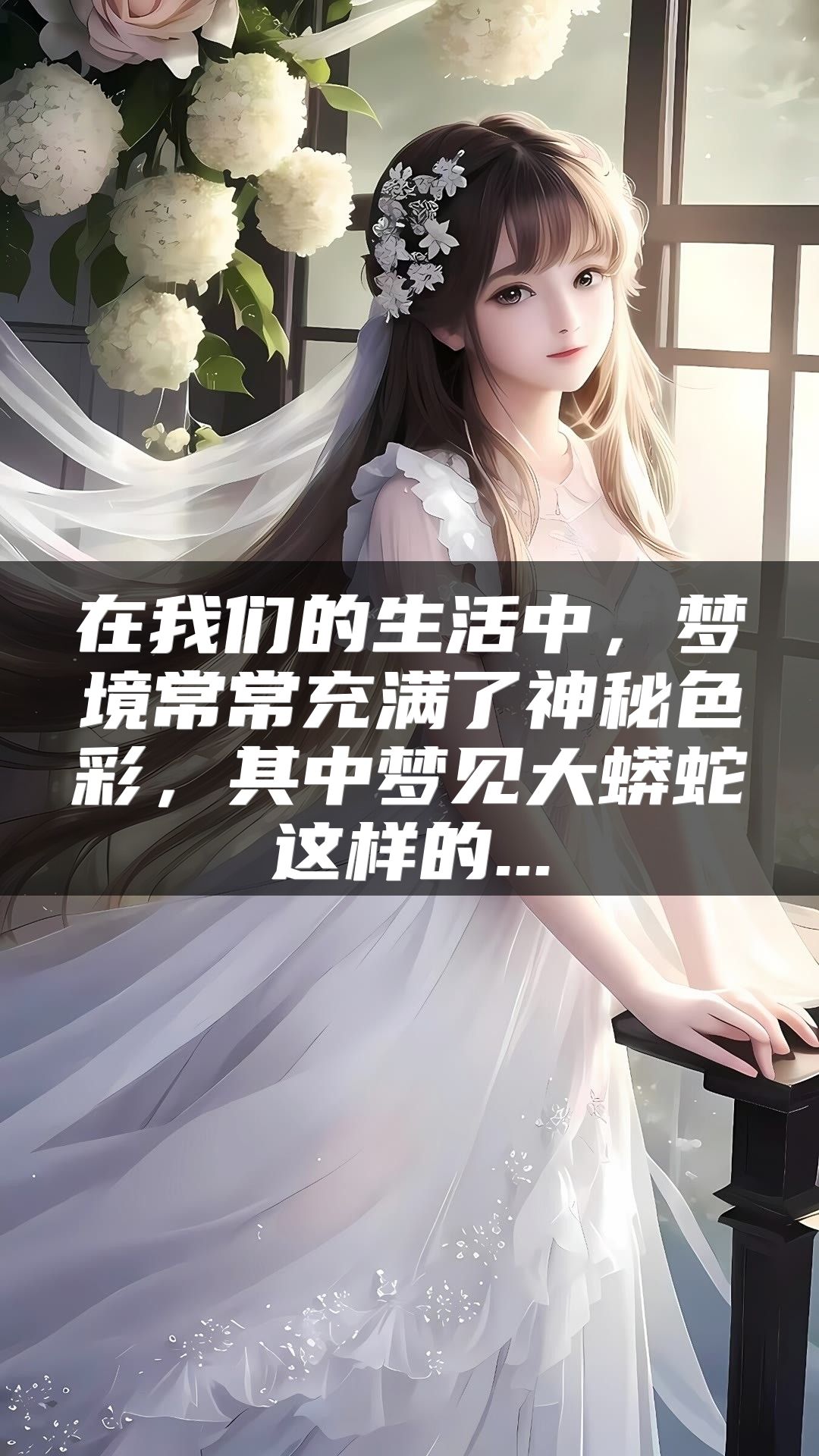 在我们的生活中，梦境常常充满了神秘色彩，其中梦见大蟒蛇这样的...