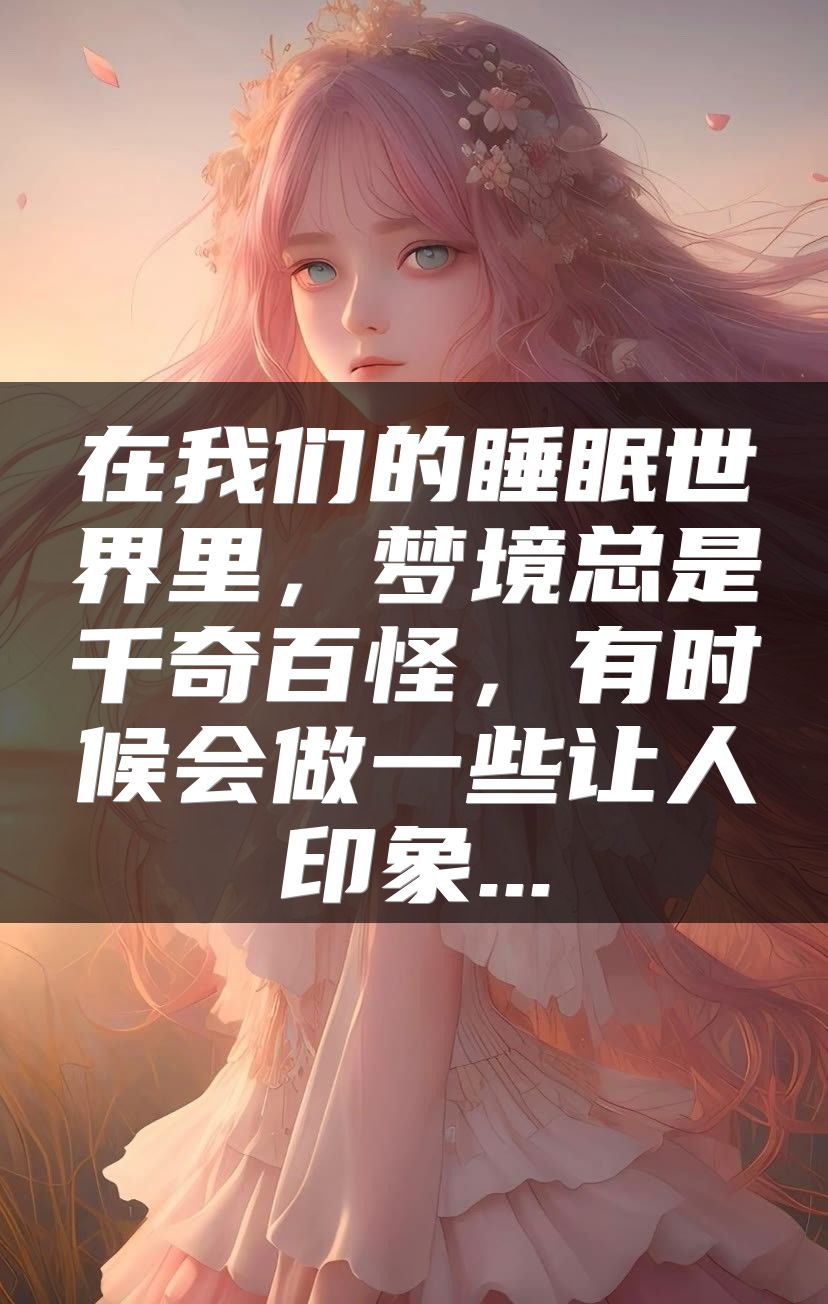 在我们的睡眠世界里，梦境总是千奇百怪，有时候会做一些让人印象...