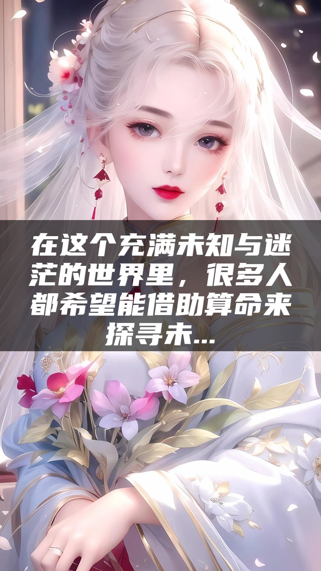 在这个充满未知与迷茫的世界里，很多人都希望能借助算命来探寻未...