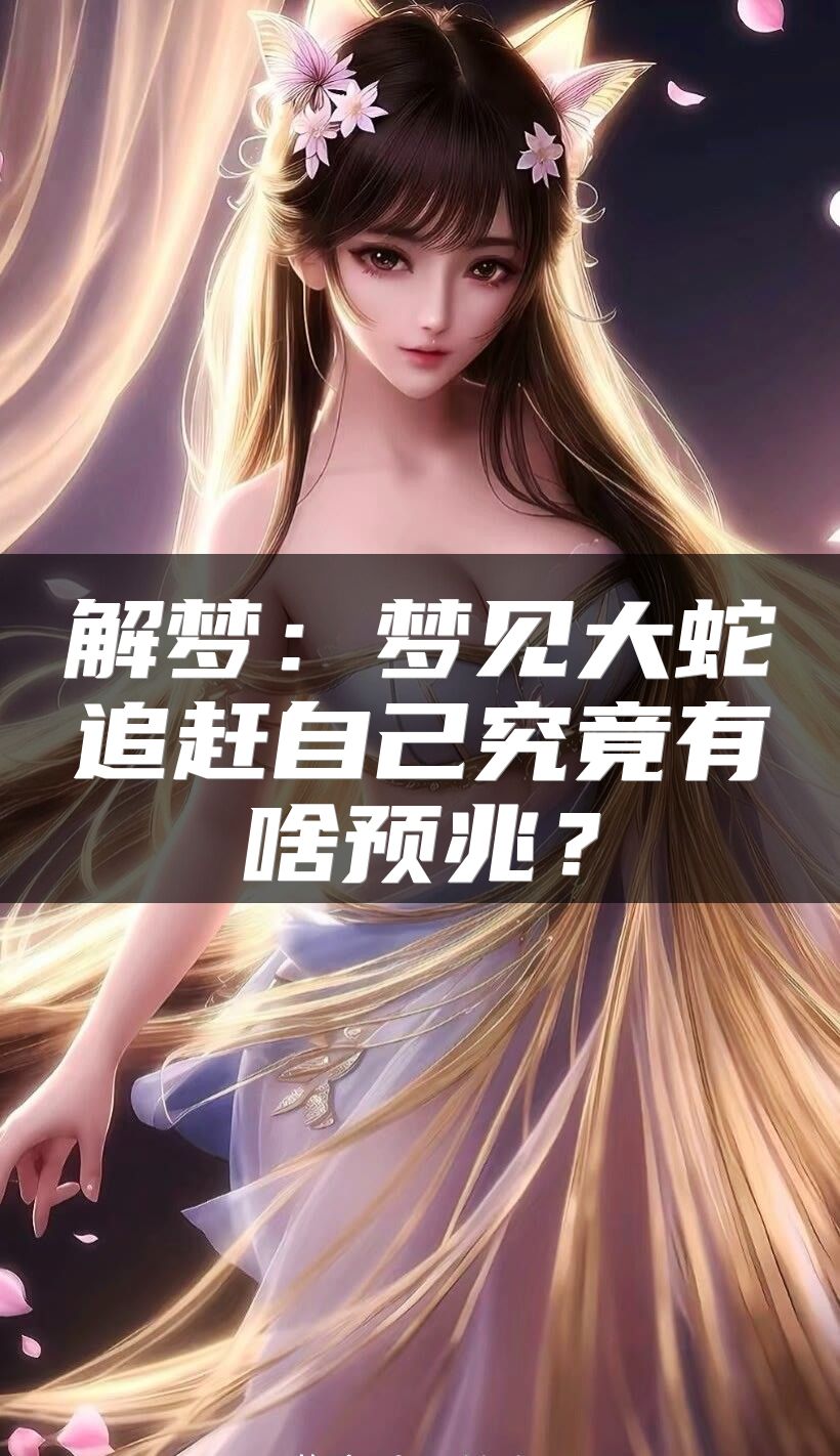 解梦：梦见大蛇追赶自己究竟有啥预兆？