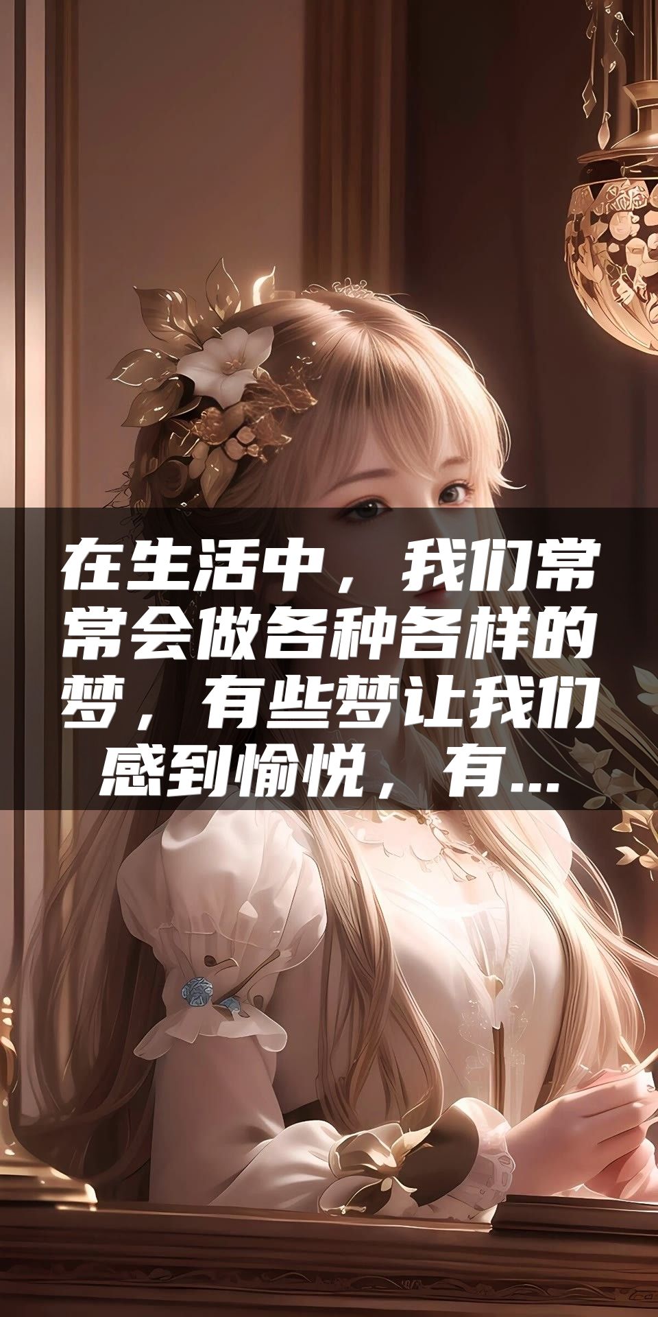 在生活中，我们常常会做各种各样的梦，有些梦让我们感到愉悦，有...