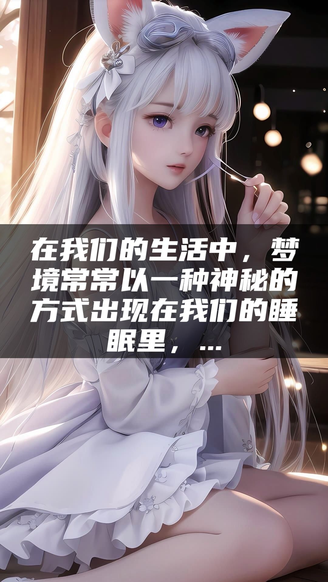 在我们的生活中，梦境常常以一种神秘的方式出现在我们的睡眠里，...