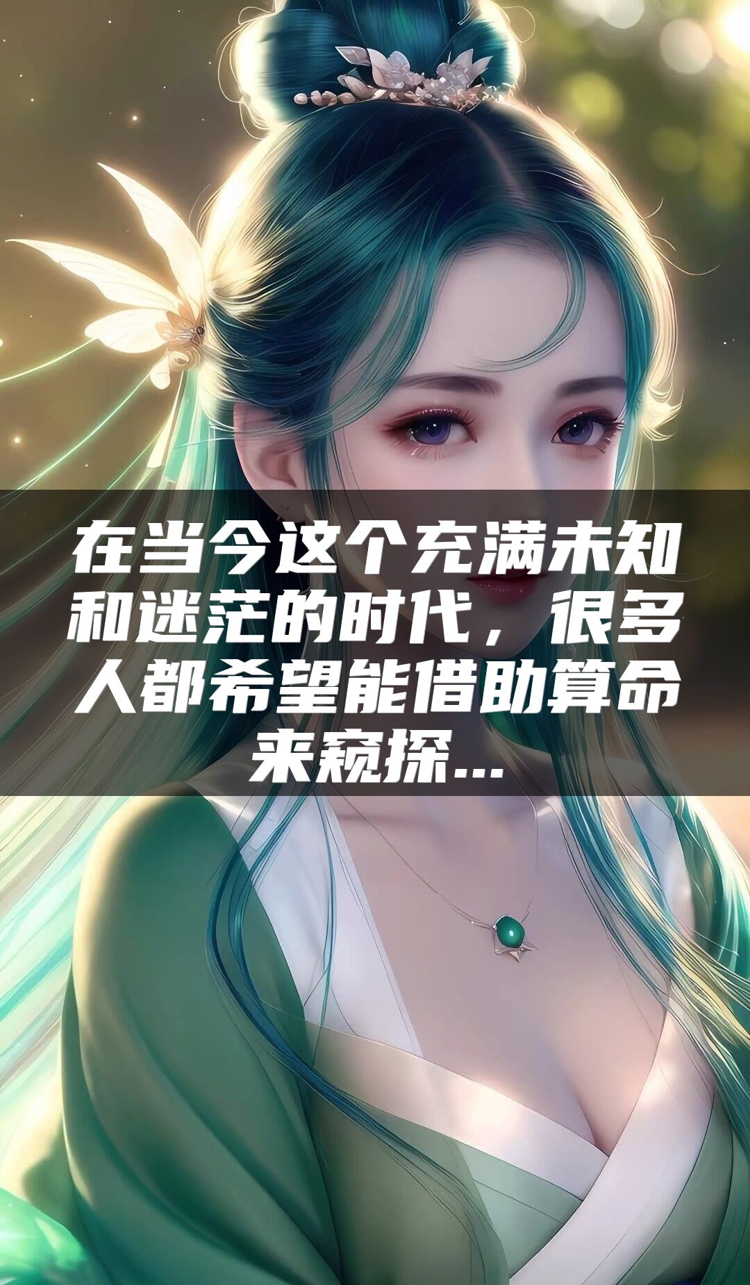 在当今这个充满未知和迷茫的时代，很多人都希望能借助算命来窥探...