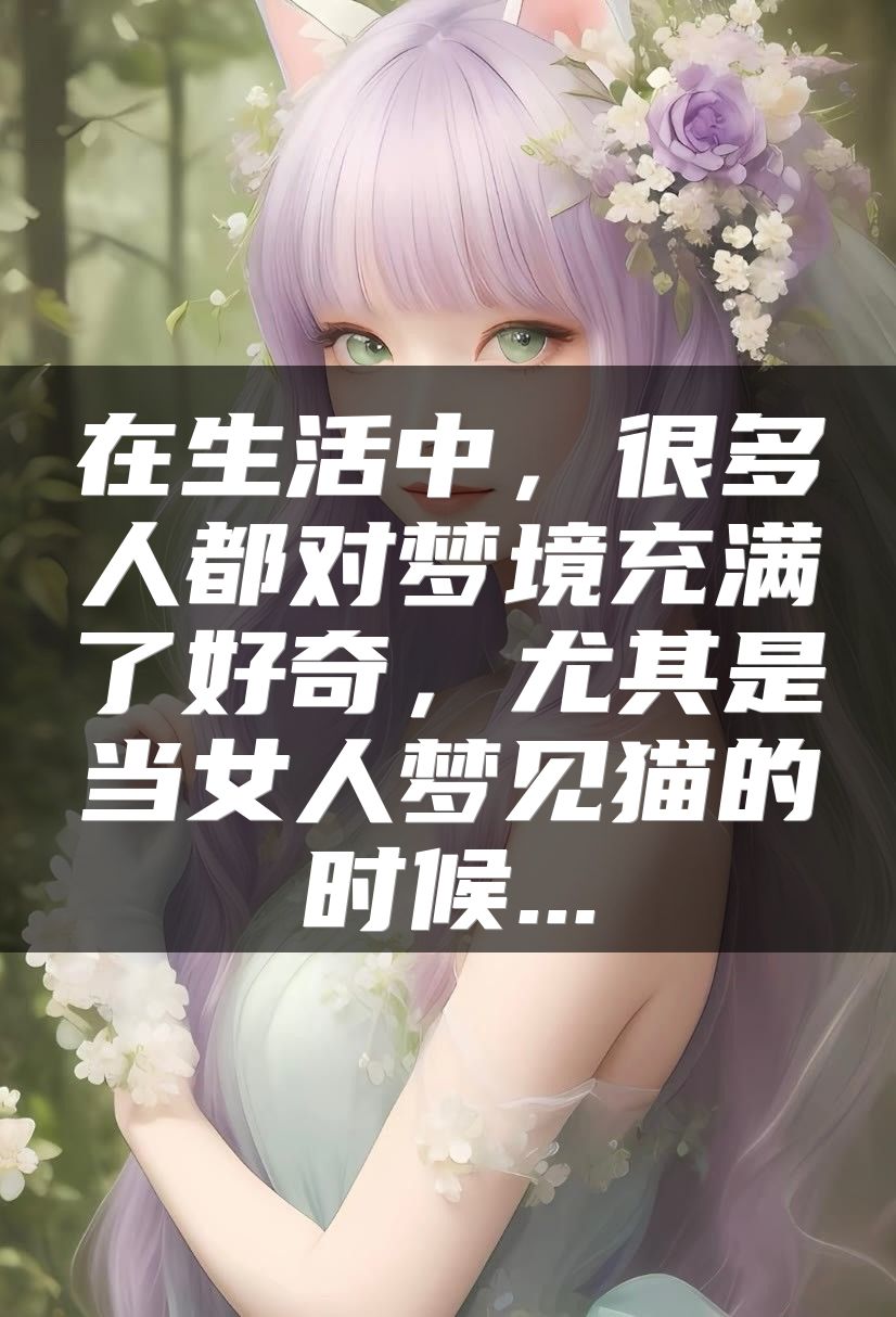 在生活中，很多人都对梦境充满了好奇，尤其是当女人梦见猫的时候...