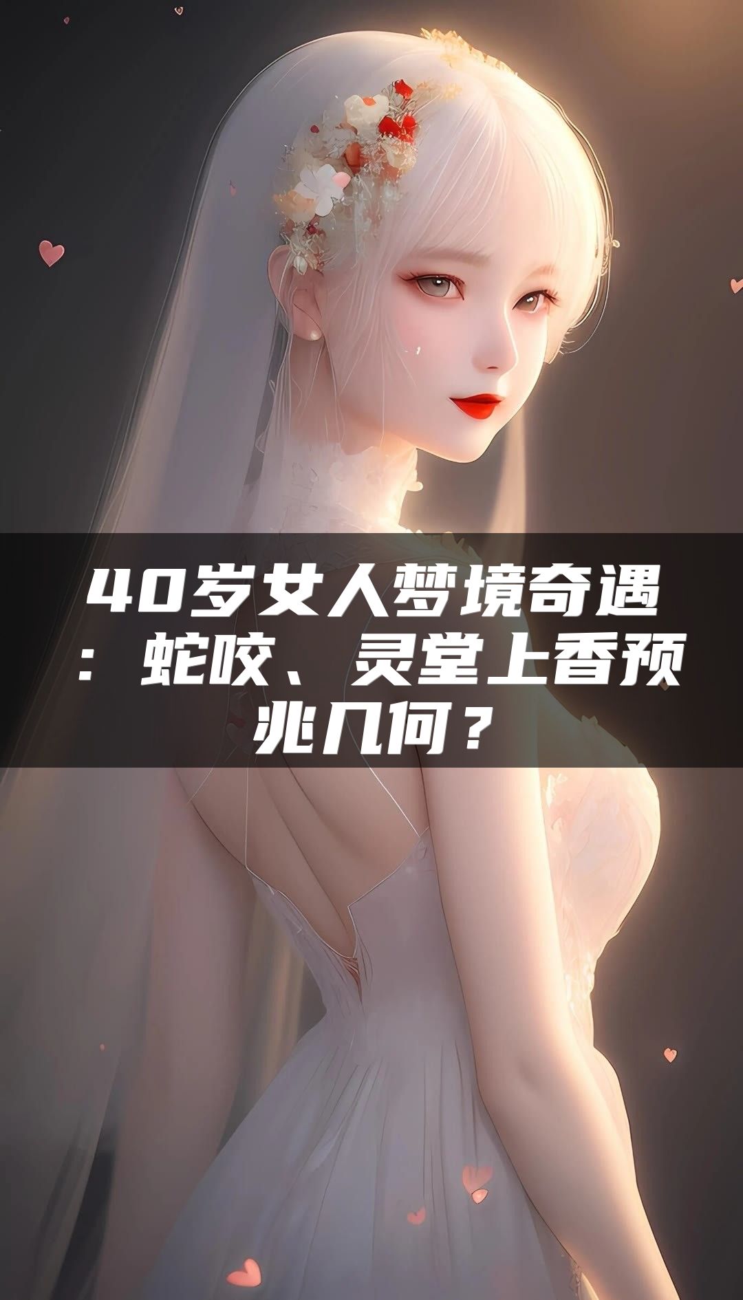 40岁女人梦境奇遇：蛇咬、灵堂上香预兆几何？